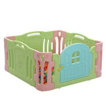 파스텔톤 아기 사각 놀이공간 논슬립 판넬벽 이동손잡이 유아용놀이집 아동용놀이집