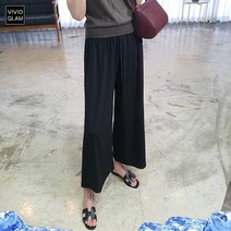 YUM 여자 여름 와이드 팬딩 쿨 팬츠