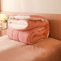 Touchonly 극세사 양털 겨울 이불 양모 이불, 150x200 3.5kg, 콩 페이스트 색상