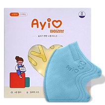 25매+2매 아이러브 새부리형 컬러 마스크 소형 3세 부터 10세, 소형 M (5세-7세), 스카이블루