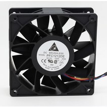 고속 CFM 공기 압력 냉각 팬 델타 PFC1212DE 120mm 12038 12V 4.8A 7000RPM 수납용 축 쿨러, [02] 2wire 2Pin