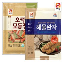 [퀴클리몰] 사조오양 해물완자 1kg + 사조오양 오색 모듬전 1kg (20g), 1000g, 2개