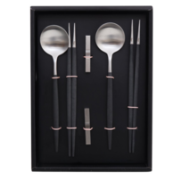 큐티폴 고아 블랙 한식기 2인조 세트