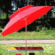 특대형파라솔(꺽임형) 240사이즈, 선택사항/(꺽임형)몬스터빅파라솔(레드)