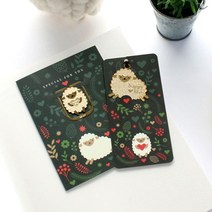 제이제이브라더스 당일출고귀요미 해피램 북마크 2종택1 책갈피 북마크 독서용품, 북마크카드타입