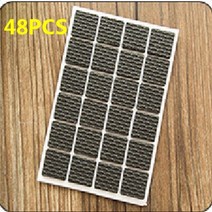 트랙터 의자 부품 1세트 미끄럼 방지 고무 피트 자기 접착 성 두꺼운 패드 가구 의자 보호 슬리브, [08] 48Pcs Square