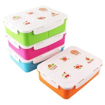 를 위한 crowavable 도시락 상자 만화 75ml BPA 저장 용기 피크닉 학교, Green