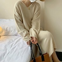 싸다구 5146 원피스 롱니트 날씬 후드 후드롱티 보들 OHS-DDO 루즈핏 니트롱티