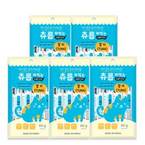인터펫코리아 펫원 습식스틱 고양이간식 짜먹는츄릅 4종류 60g x 택일 5개, 참치와 연어맛 x 5개