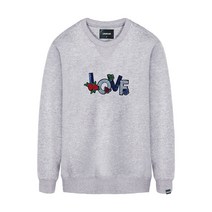 클로니아 LOVE 스팽글 자수 기모 맨투맨 티셔츠 TM-801