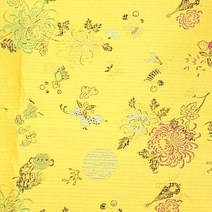 [동대문패션포인트] 3mm 누빔 양단 한복 원단, 진노랑(828)