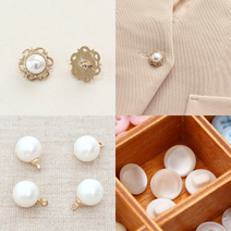 소잉데일리] 반콩 자개 진주단추 모음, 6. 진주단추 1600, 클리어 71897