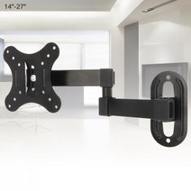 TV 벽걸이 브래킷 평면 패널 10KG 조절 가능 14 - 27 인치 TV 프레임 15 도 지원 LCD LED 모니터 평면 팬 2 개, 01 1 Piece