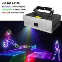 ALIEN 2W 4W 5IN1 RGB 애니메이션 3D 빔 무대 레이저 조명 프로젝터 DJ 디스코 바 클럽 효과 파티 댄스 웨, Brazil Plug, 4W RGB Laser