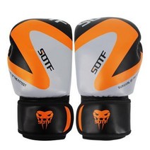 스파링 샌드백 격투기 킥복싱 글러브 복싱 권투 장갑 suotf mma 두꺼운 싸움 가죽, 6온스, 소프트-st4c