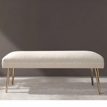 북유럽 골드 벨벳 벤치 소파 신부 대기실 고급 패브릭 럭셔리 쇼파, 베이지 120x40x45