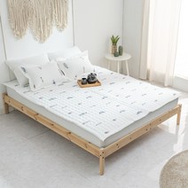 허니베딩 시원한 여름 침대패드 시어서커 패드 9종, 06.파스텔피쉬-와인