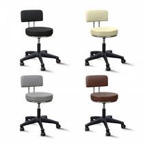 사각 등받이 미용 의자 BS-135 원형 회전 스툴 네일 시술 보조, 2번 BS-135 미용의자(연미색)