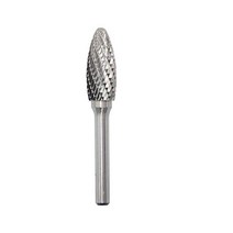 SH 5 텅스텐 카바이드 버 로터리 파일 불꽃 모양 더블 컷 0.6cm1/4인치 섕크 다이 그라인더 드릴 비트용