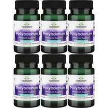 스완슨 Swanson Albion Molybdenum 알비온 몰리브덴 400mcg 60정 6병, x, 1개