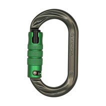 24KN 헤비 듀티 잠금 Carabiner 클립 애완 동물 보호에 탁월 야외 캠핑 하이킹 개 가죽 끈 하네스 캠핑 링 Carabiner, 알루미늄 합금, 자동 회색 녹색