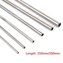 알루미늄파이프 원형 사각 튜브 합금 파이프 실버 라운드 304 스테인리스 스틸 모세관 튜브 파이프 OD 3 4, 07 3x2x250mm 1pc