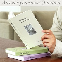 100가지 qna 자문자답 질문 일기 Q&A 다이어리 데일리 일기장 스티커 세트, 자문자답 일기장 아이보리