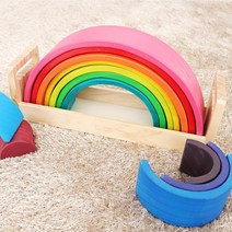 놀이 수학가베 점보 레인보우 교구 정리 보관함 나무 케이스 성취감 역할놀이