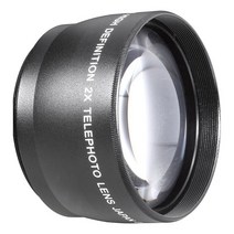 Canon Nikon Sony Pentax 18-55mm 용 55mm 2X 망원 렌즈 텔레 폰버터, 하나, 검정