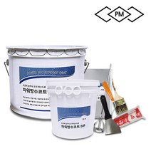 1일 옥상방수시공 PM파워방수코트 10평세트(1회 도장), 투명