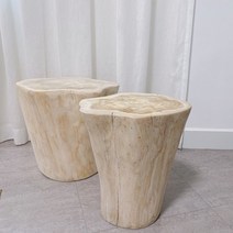 통나무 스툴 편백 나무 그루터기 의자 받침대 빈티지, D 높이 50지름40-44CM