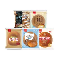 삼립 봉지빵 5종 10봉 택(크림빵/단팥빵/우카빵/밀크요팡/데니쉬), 정통단팥빵 10봉