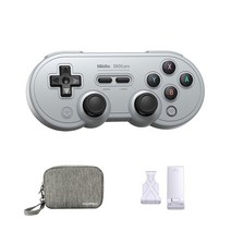 8BitDo-닌텐도 스위치 전용 SN30 게임 컨트롤러 안드로이드 mac os 스팀 윈도우 PC 조이스틱 무선 블루투, 04 Gray Set