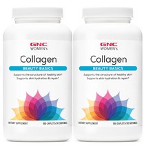 GNC 우먼스 콜라겐 뷰티 베이직 캐플렛 글루텐 프리 무설탕, 180개입, 2개