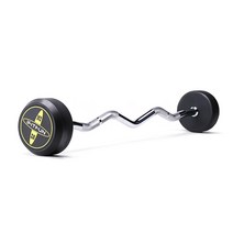 아이핏펀 고무 고정식 바벨 컬바 EZ컬바, 15kg, 1개