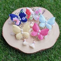 페시얌 핸드메이드 강아지 한복 머리핀 악세사리 강아지옷 5color, 1개, 핑크