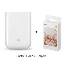 포토프린터 휴대폰사진 인화기 휴대용 미니 mi 포켓 키트 bt Thermal for mobile phone 블루투스, 50pcs 종이 추가
