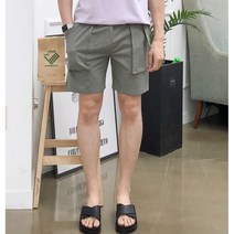 더제이엘 / 빅포켓 밴딩 벨트 린넨 반바지