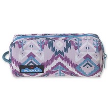 카부​KAVU 픽시 파우치 액세서리 여행용 세면도구 및 메이크업 가방 - 제트 블랙, Purple Ikat