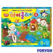 ForU895 아모스 탱탱 아이클레이 번 8색 박스 24개 장난감 학용품 점토 공작놀이, 상세페이지 참조