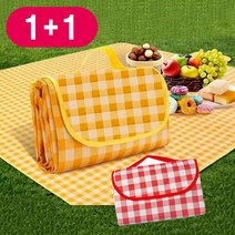 1+1 핫딜!!최저가!!((무료배송))(라라몰) 휴대용 PVC 방수 체크 피크닉 매트 돗자리 150*200, 체크레드(150*200), 체크옐로우(150*200)
