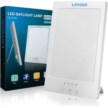 Loycco 라이트 테라피 램프 1000 Lux 해피 라이트 테라피 램프 햇빛이 부족한 사람들을 위한 눈 보호 기, 한개옵션0