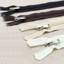 소잉데일리 의류용 지퍼 및 슬라이더 모음전_ 3호 5호 80여종, 브라운, 6. 5호 코일지퍼_64cm