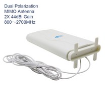 3g 4g Lte 안테나 2x CRC9/TS9/SMA Male 커넥터 Mimo 패널 E3372 B593 B310 4G LTE FDD 모뎀 + 2 미터 케이, 02 2XTS9 Connector