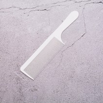 크리닉패드 남자 옆머리 누르기 다운펌 호일워크 다운핏 샴푸대 목받침 전문 헤어 커팅 빗 정전기 방지 플랫 헤드 커터 빗 넓은 치아 이발 브러시 살롱 이발사 헤어 클리퍼 액세서리, 하얀색