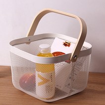 파파스 철제바구니 메탈 철망바구니 주방 베란다 수건정리, 철망바구니(화이트)