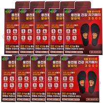 BK 용천혈 건강 자기패치 발바닥 3000가우스 2켤레분(4매입), 10개