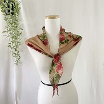 [미스블혹] 울 플라워 미니 국내제작 쁘띠 삼각 스카프