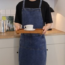씨오브비 카페용 주방용 작업용 데님 앞치마, Medium