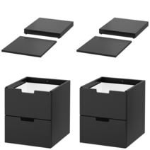 이케아 서랍장 NORDLI 노르들리 모듈식2단서랍장 앤트러싸이트 40x45 cm